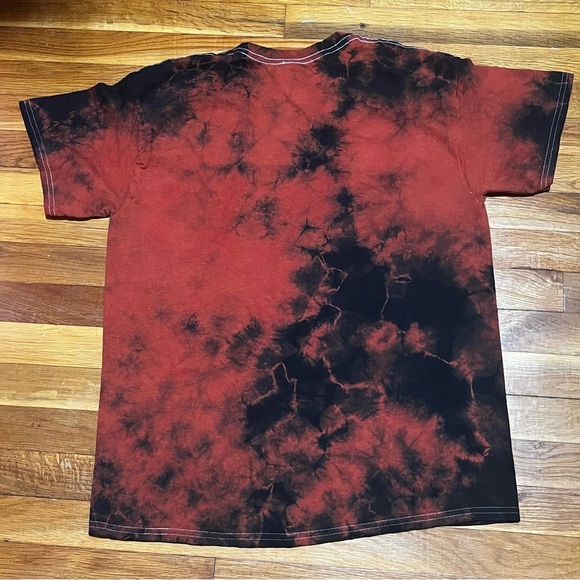 Korn Large Black Orange Tie Dye Band T-Shirt Y2K 90s Streetwear Retro - Picture 3 of 6